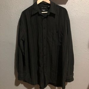 🔥5/$10 Sale Black and Gray Pinstripe Shirt